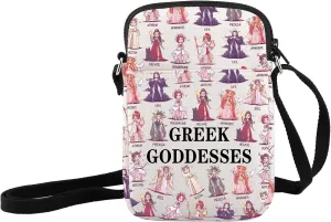 JXGZSO Ancient Greek Goddesses Crossbody Bag Greece Souvenir Gift Greek Mythology Lover Gifts Greek Shoulder Bag