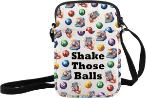 JXGZSO Shake Those Balls Crossbody Bag Lucky B Shoulder Bag Game Lover Gift Gambling Gift (Shake Those Balls Crossbody Bag)
