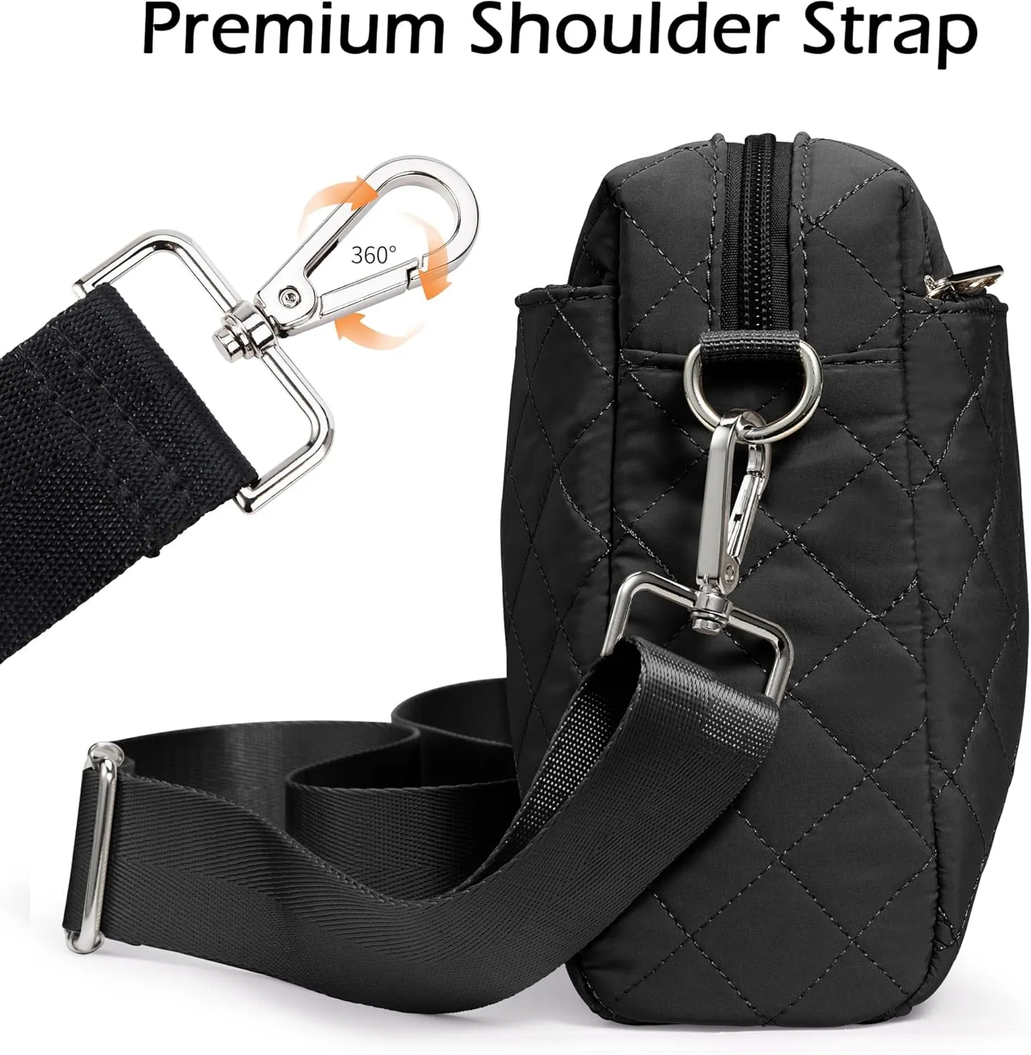 KALIDI Small Women's Crossbody Handbags Quilted Crossbody Bags for Women Ladies Lightweight Puffer Shoulder Purse
