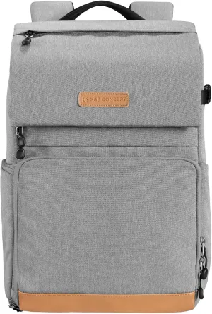 K&F Concept 22L Camera Case for Photographers Large Capacity Camera Bags with Raincover, 15.6 Inch Laptop Compartment for Camera Drone Bags
