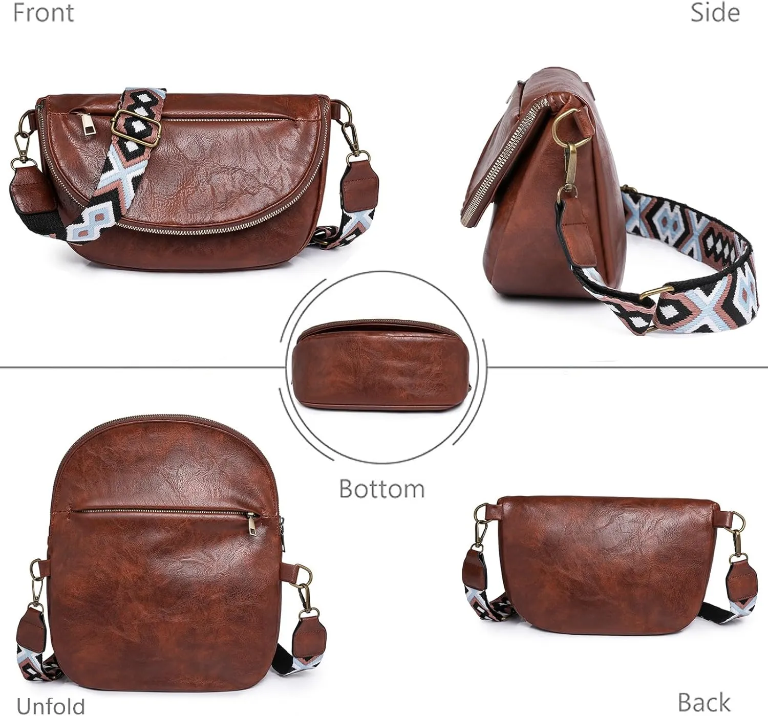 KARRESLY Crossbody Bags For Women Trendy, Vegan Leather Hobo Handbag Shoulder Purse For Ladies with Adjustable Strap