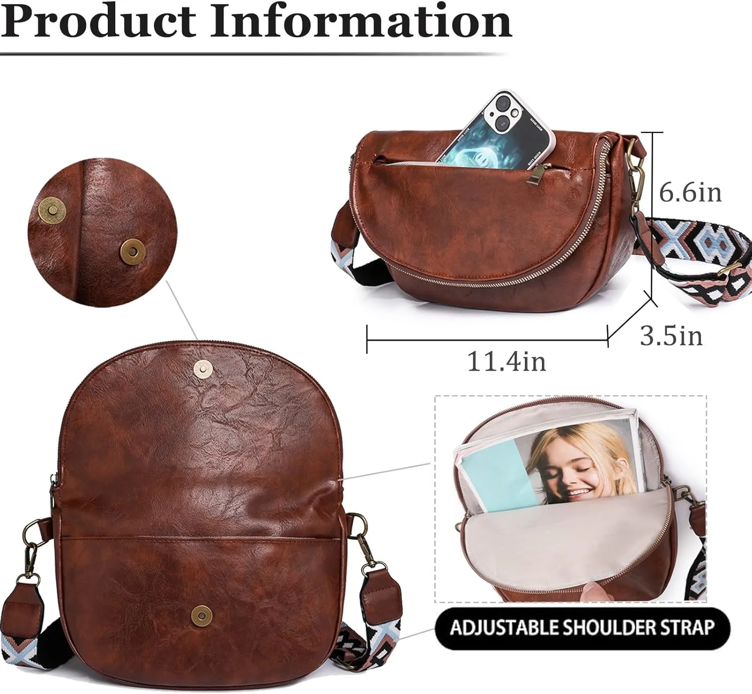 KARRESLY Crossbody Bags For Women Trendy, Vegan Leather Hobo Handbag Shoulder Purse For Ladies with Adjustable Strap