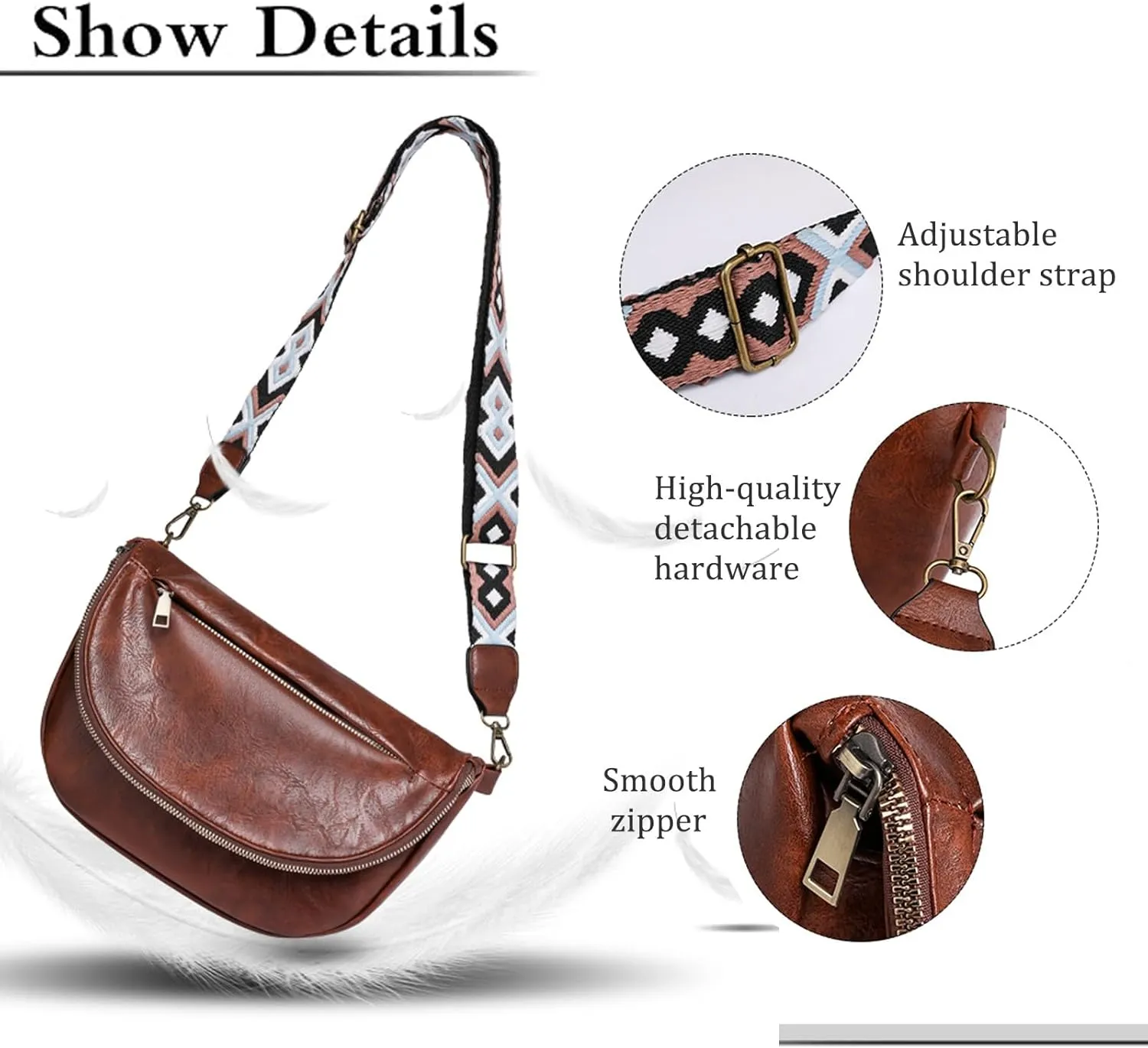 KARRESLY Crossbody Bags For Women Trendy, Vegan Leather Hobo Handbag Shoulder Purse For Ladies with Adjustable Strap