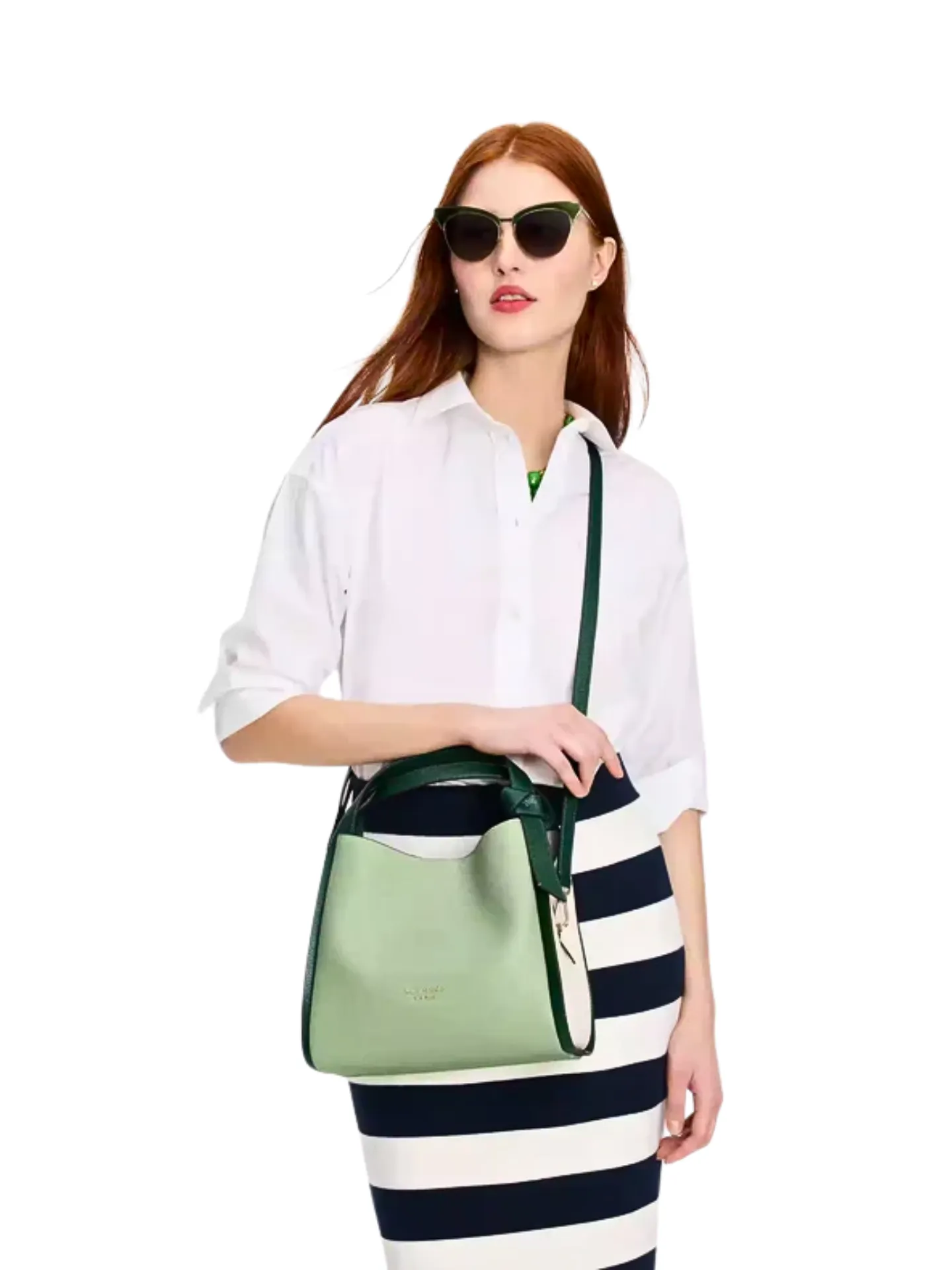 Kate Spade Knott Colorblocked Medium Crossbody Tote In Beach Glass Multi