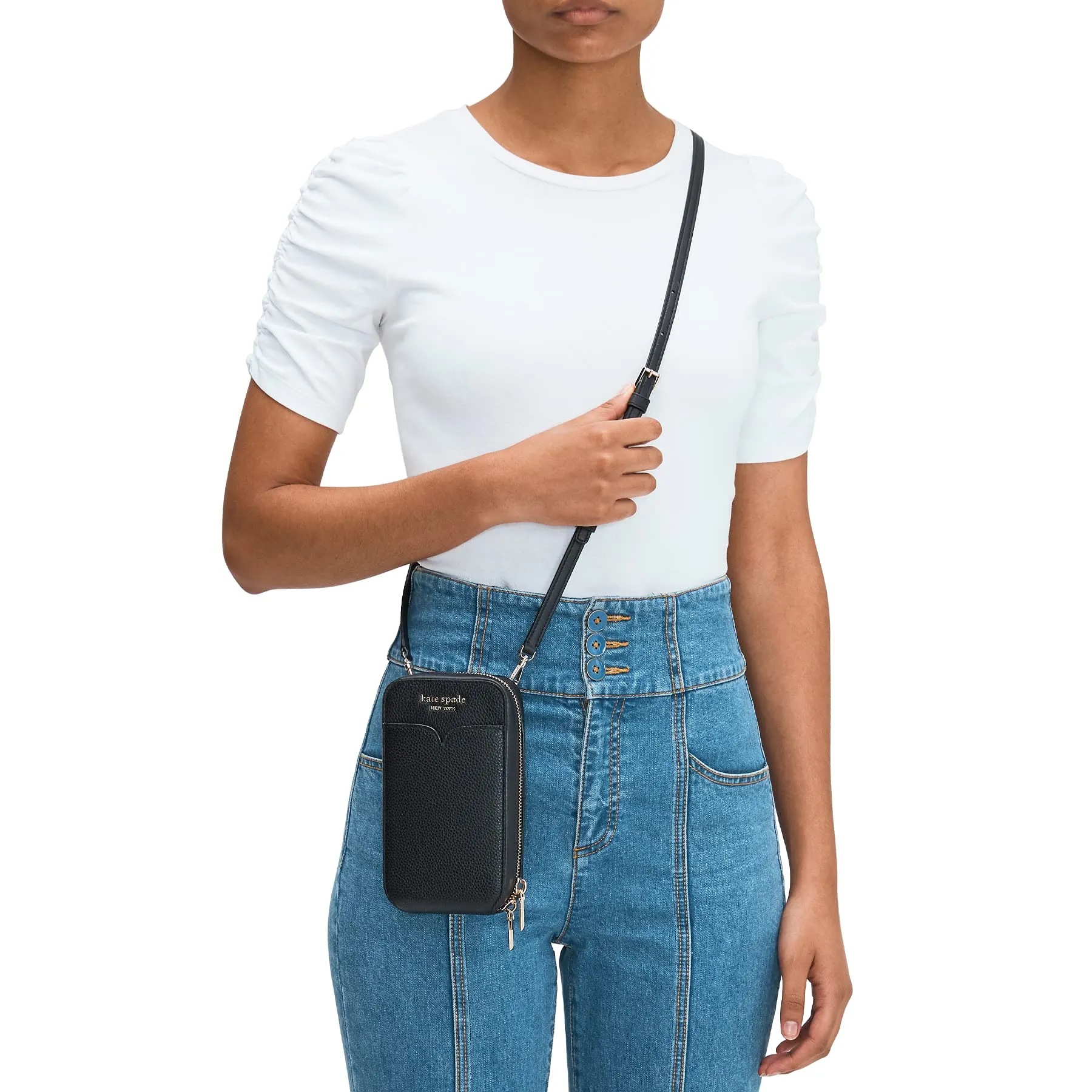 kate spade new york Zeezee North/South Phone Crossbody for iPhone® Black One Size