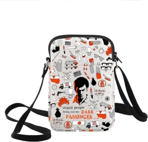 KEYCHIN Crime Blood Crossbody Bag Murder TV Show Fans Gift Stupid People Bring Out My Dark Passenger Shoulder Bag Crime Merch