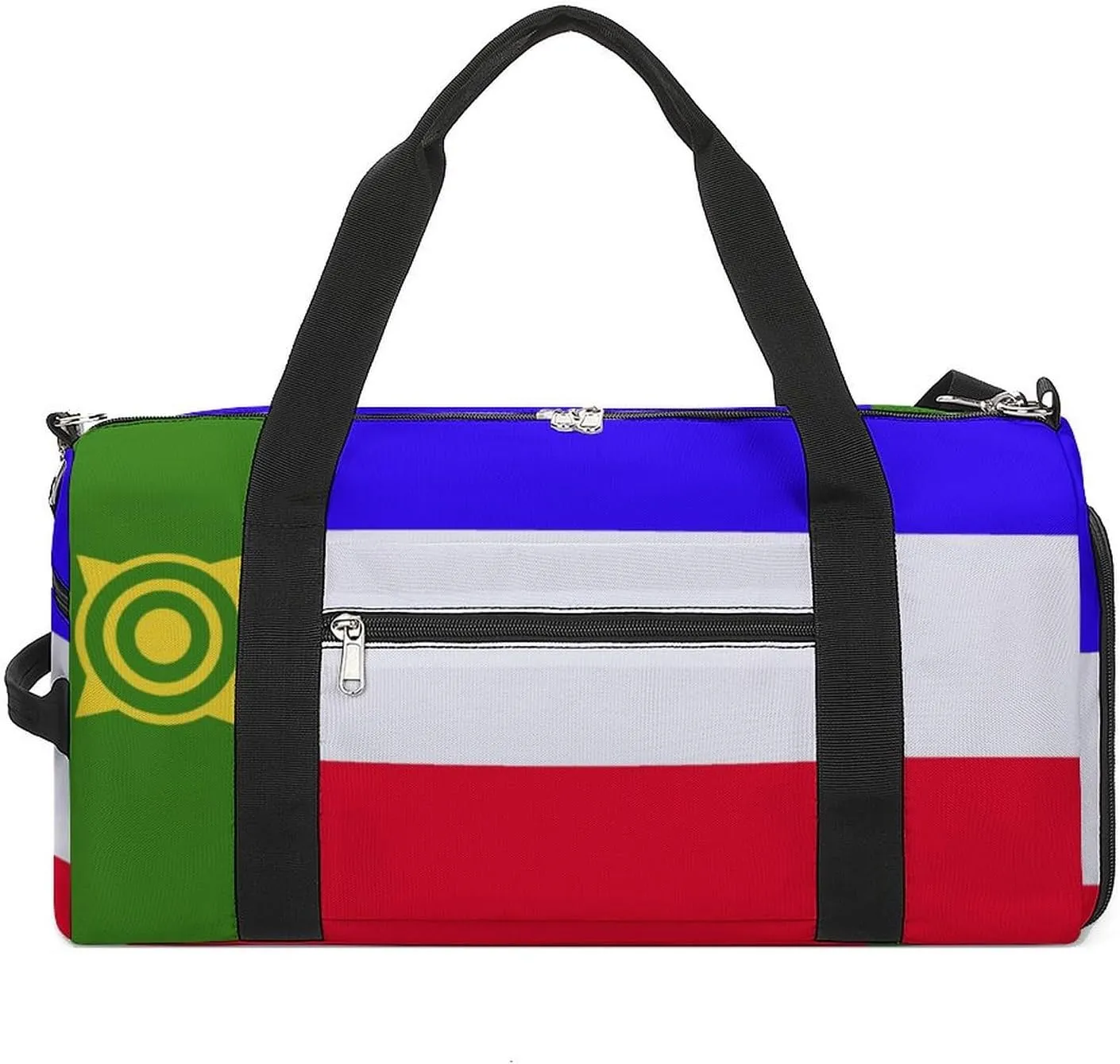 Khakassia Flag Gym Bag with Shoe Compartment and Wet Pocket Travel Duffel for Sports