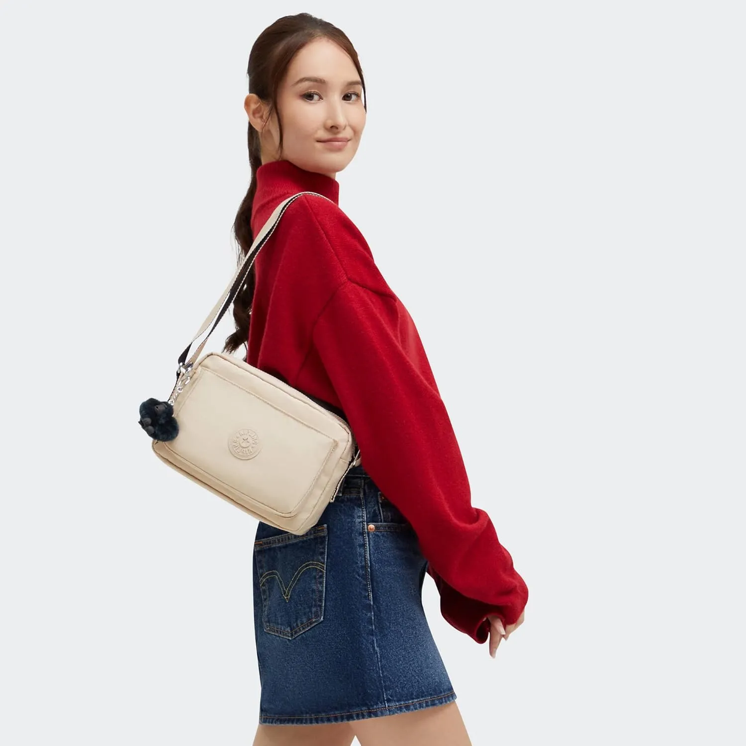 Kipling Women's Abanu Medium Crossbody Bag, Lightweight, Adjustable Waist Pack with Multi-Compartment Zip Pockets