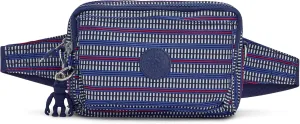 Kipling womens WomenÂ’s Abanu Multi Bag, Lightweight, Adjustable Nylon Waist Pack With Multi-compartment Convertible Crossbody Bag, Blue Geo Print, Small US
