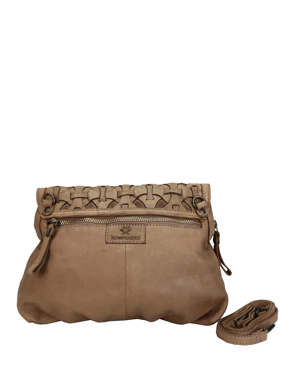 Kompanero Avery Stone Grey Leather Bag