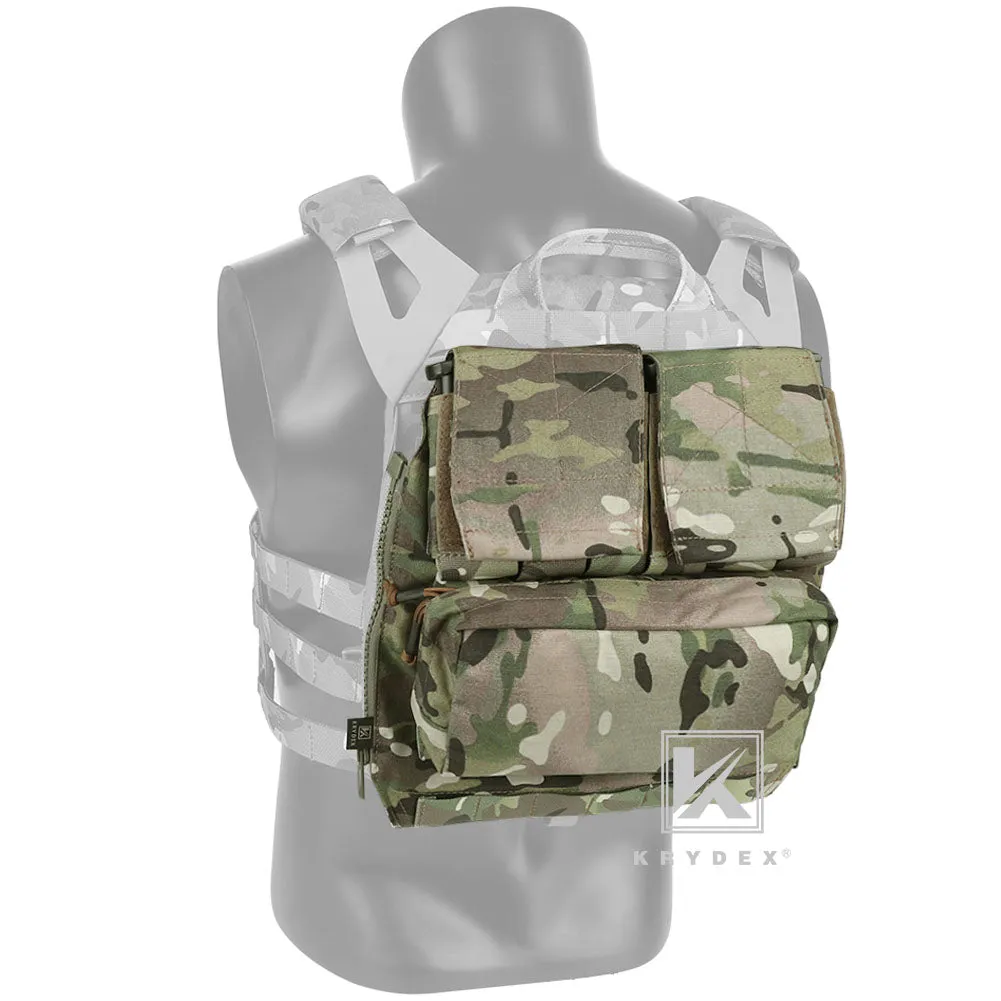 KRYDEX Quick Zip-ON Panel Hydration Pack Platebag Tactical Pouch for CPC JPC2.0 Plate Carrier