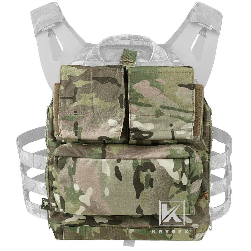 KRYDEX Quick Zip-ON Panel Hydration Pack Platebag Tactical Pouch for CPC JPC2.0 Plate Carrier