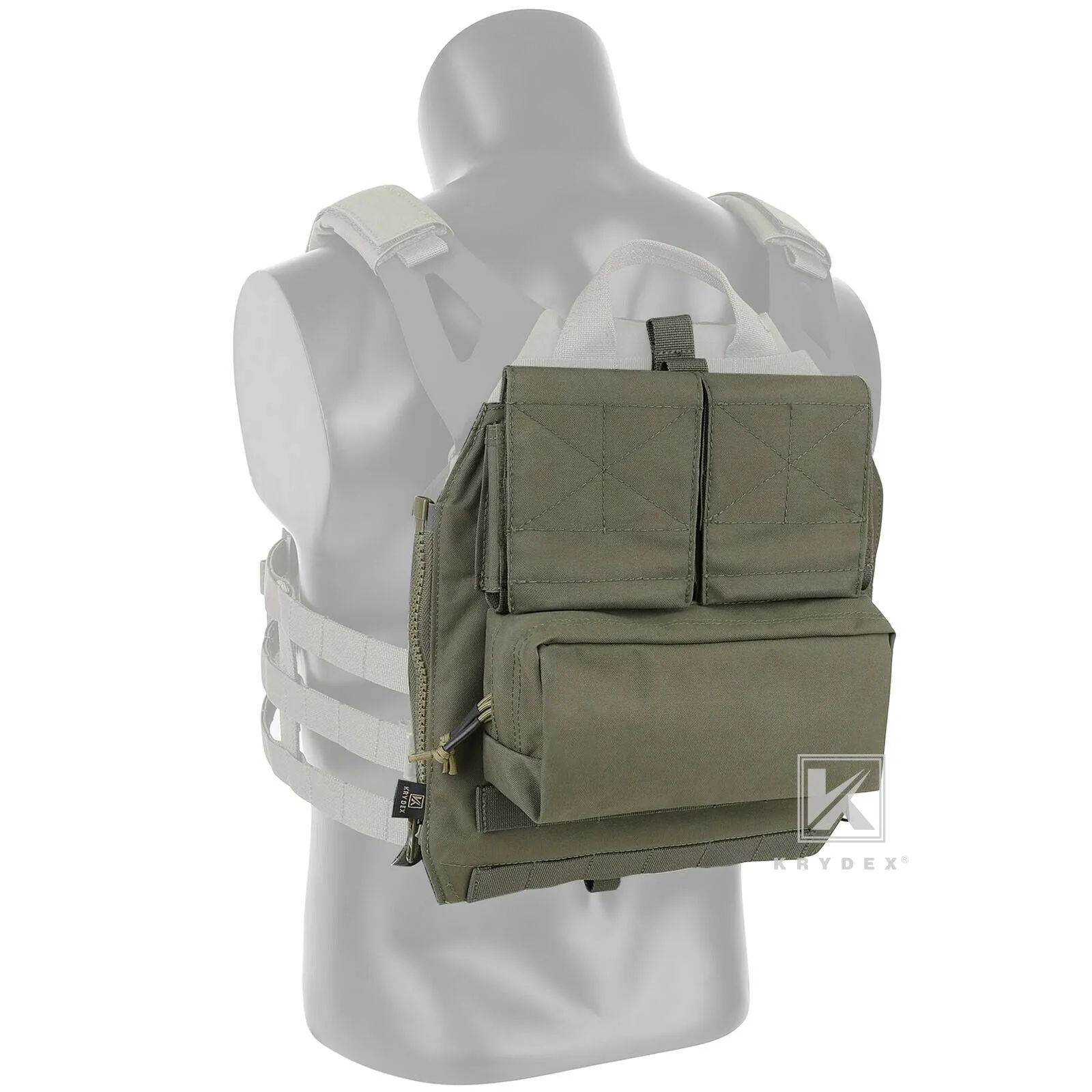 KRYDEX Quick Zip-ON Panel Hydration Pack Platebag Tactical Pouch for CPC JPC2.0 Plate Carrier