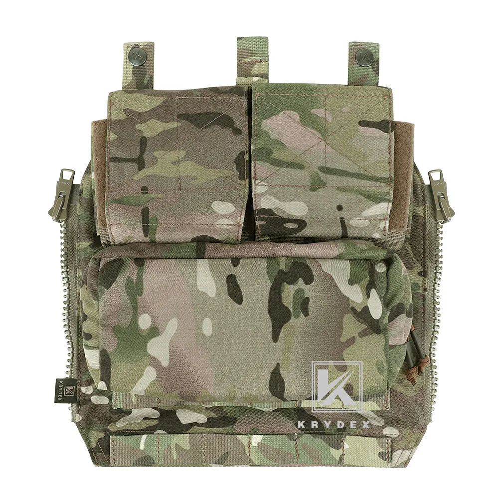 KRYDEX Quick Zip-ON Panel Hydration Pack Platebag Tactical Pouch for CPC JPC2.0 Plate Carrier