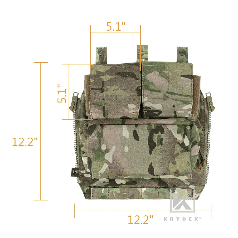 KRYDEX Quick Zip-ON Panel Hydration Pack Platebag Tactical Pouch for CPC JPC2.0 Plate Carrier
