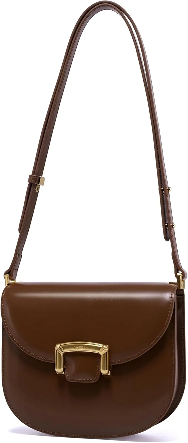 LAFESTIN Small Split Leather Crossbody Purses For Women with Adjustable Strap Shoulder Handbags with Credit Card Slot