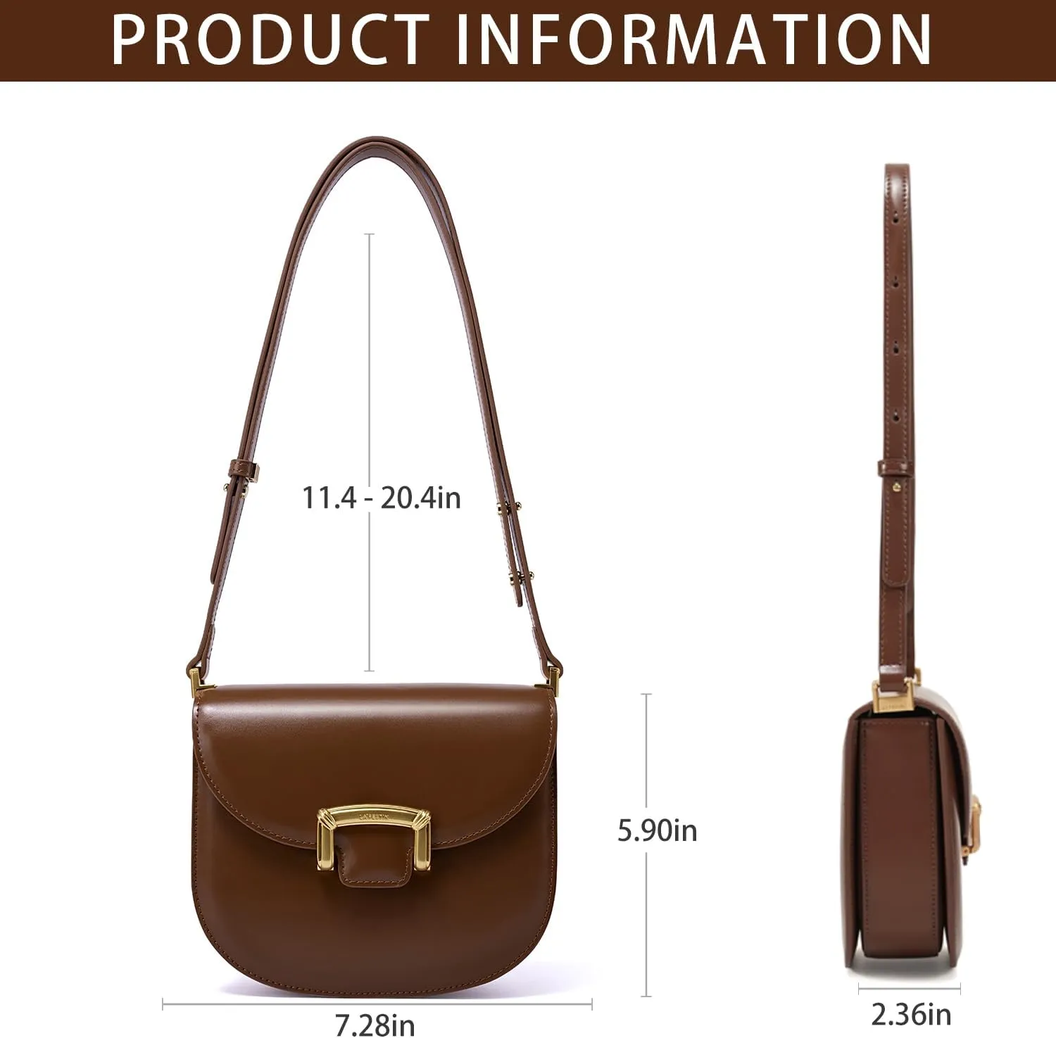 LAFESTIN Small Split Leather Crossbody Purses For Women with Adjustable Strap Shoulder Handbags with Credit Card Slot