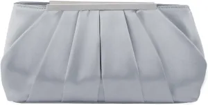 Lanpet Women's Satin Evening Clutch Bag Elegant Pleated Formal Handbag Simple Classic Purse for Women