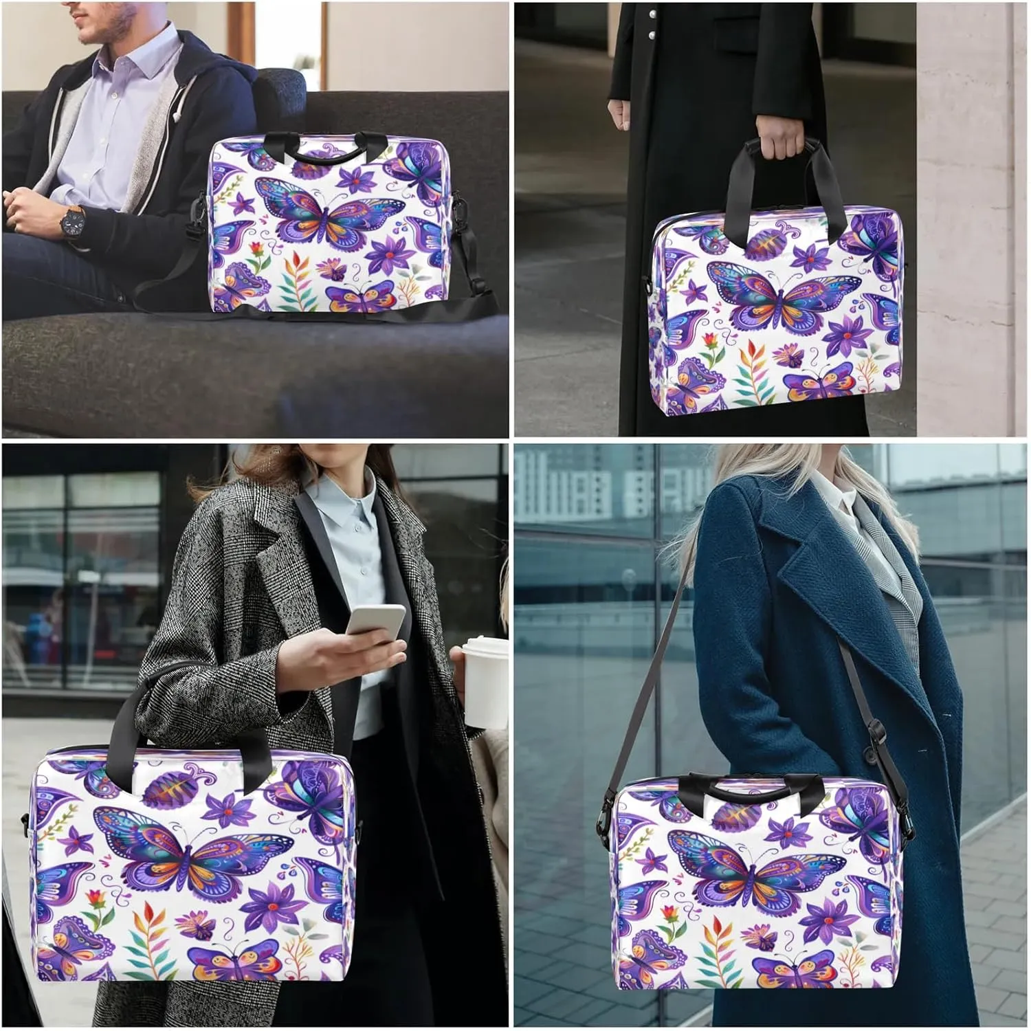Laptop Shoulder Bag Compatible with Handle, Messenger Shoulder Case for Laptop or Tablet, Laptop Carrying Case
