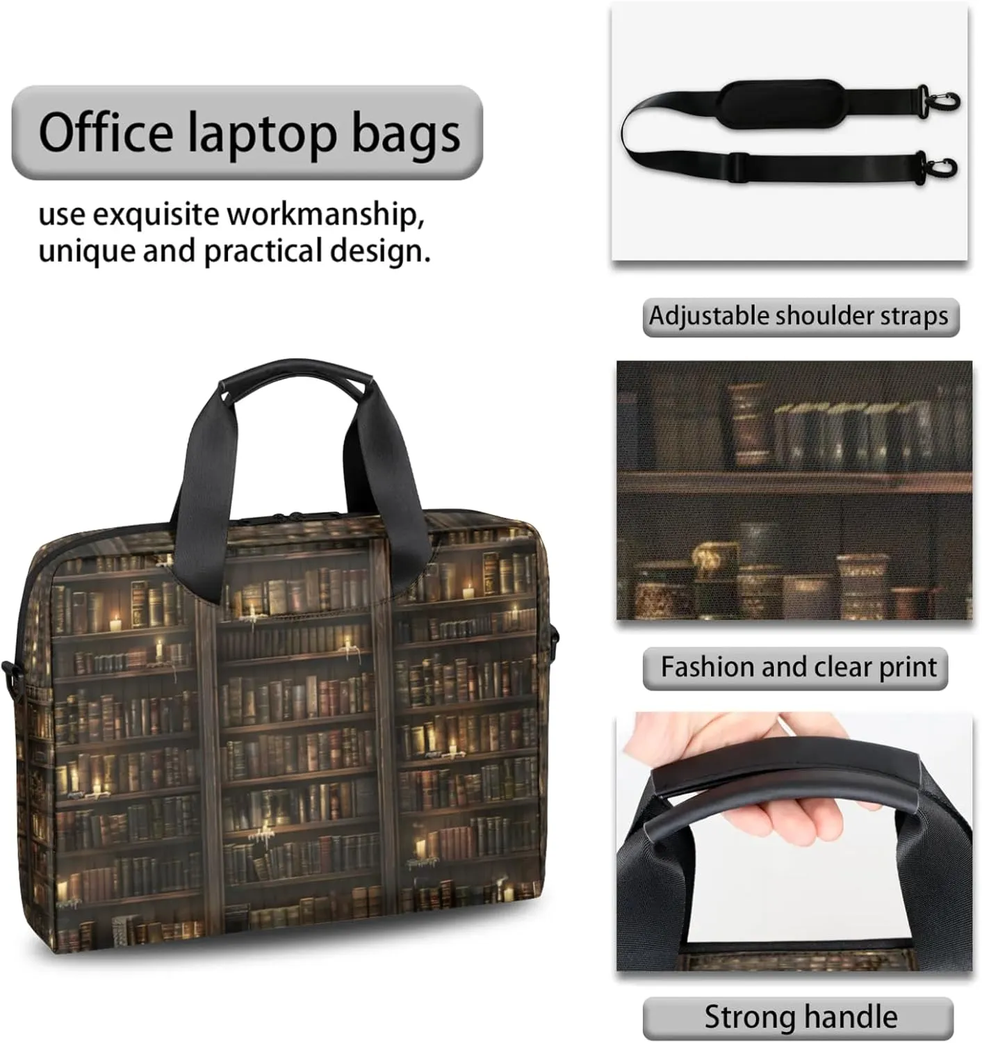 Laptop Shoulder Bag Compatible with Handle, Messenger Shoulder Case for Laptop or Tablet, Laptop Carrying Case