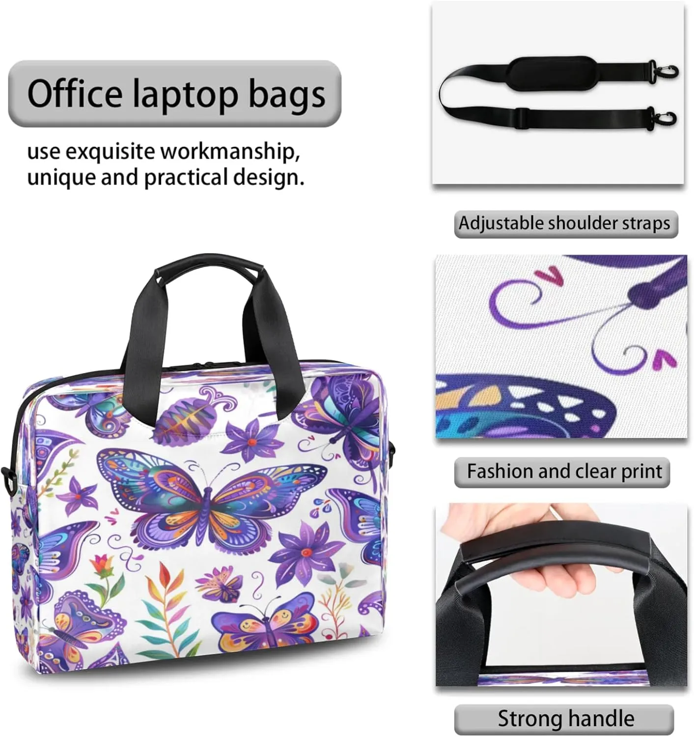 Laptop Shoulder Bag Compatible with Handle, Messenger Shoulder Case for Laptop or Tablet, Laptop Carrying Case