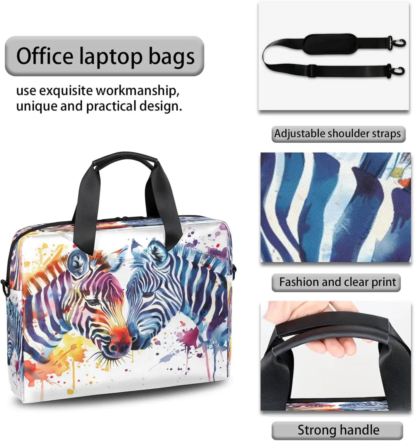 Laptop Shoulder Bag Compatible with Handle, Messenger Shoulder Case for Laptop or Tablet, Laptop Carrying Case