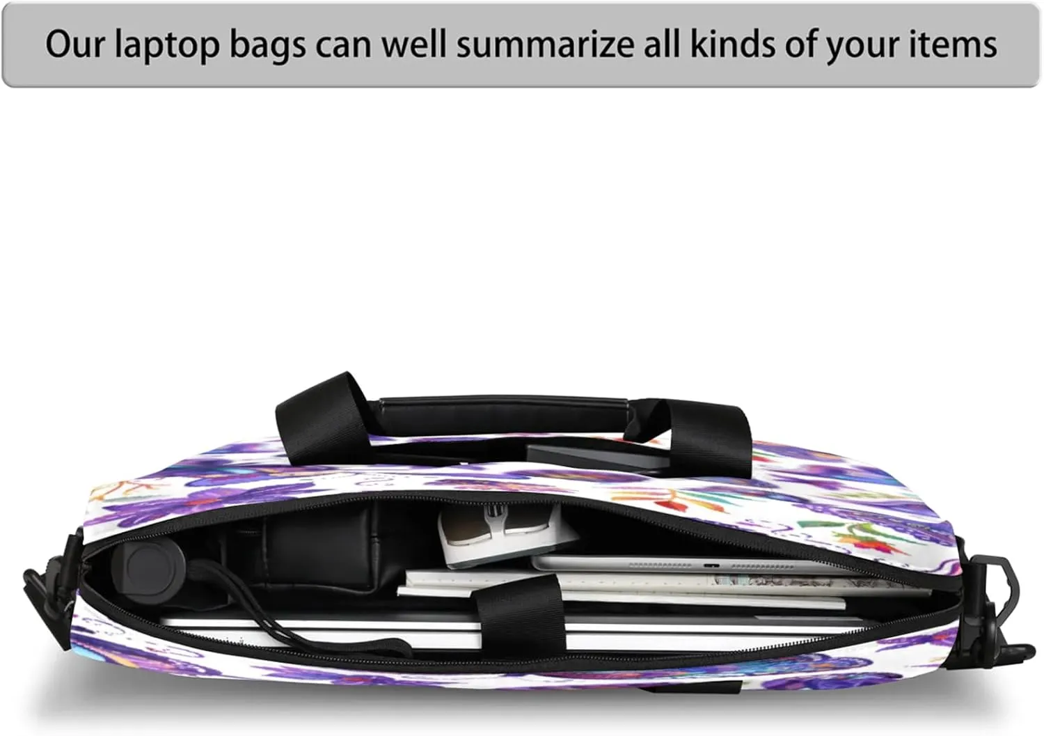 Laptop Shoulder Bag Compatible with Handle, Messenger Shoulder Case for Laptop or Tablet, Laptop Carrying Case