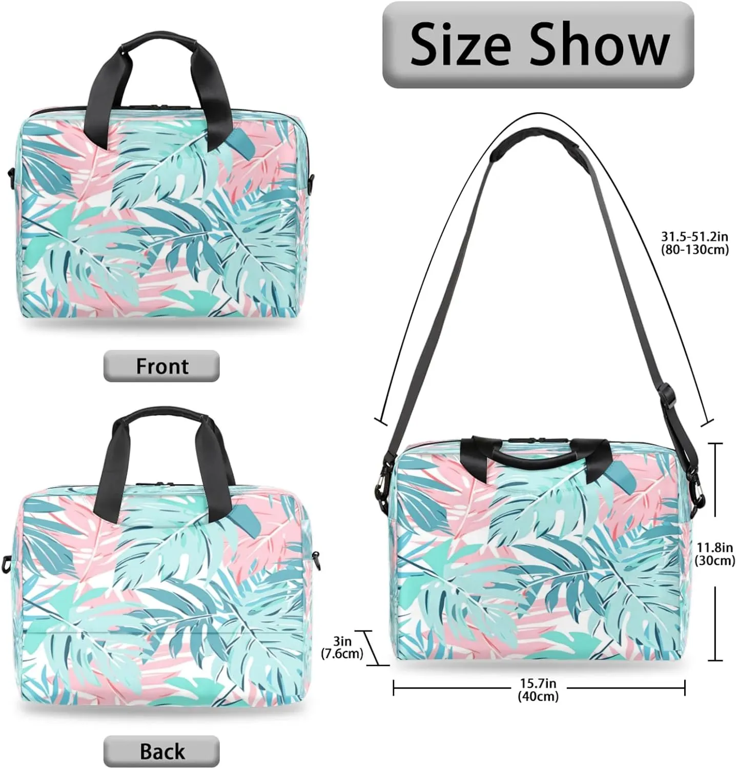 Laptop Shoulder Bag Compatible with Handle, Messenger Shoulder Case for Tablet, Laptop Carrying Case