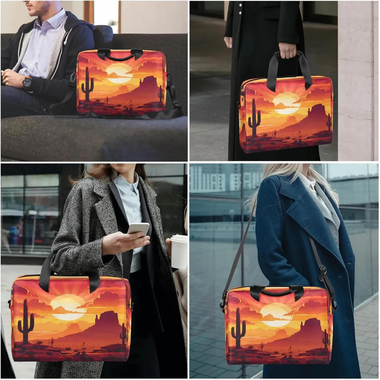 Laptop Shoulder Bag Compatible with Handle, Messenger Shoulder Case for Tablet, Laptop Carrying Case