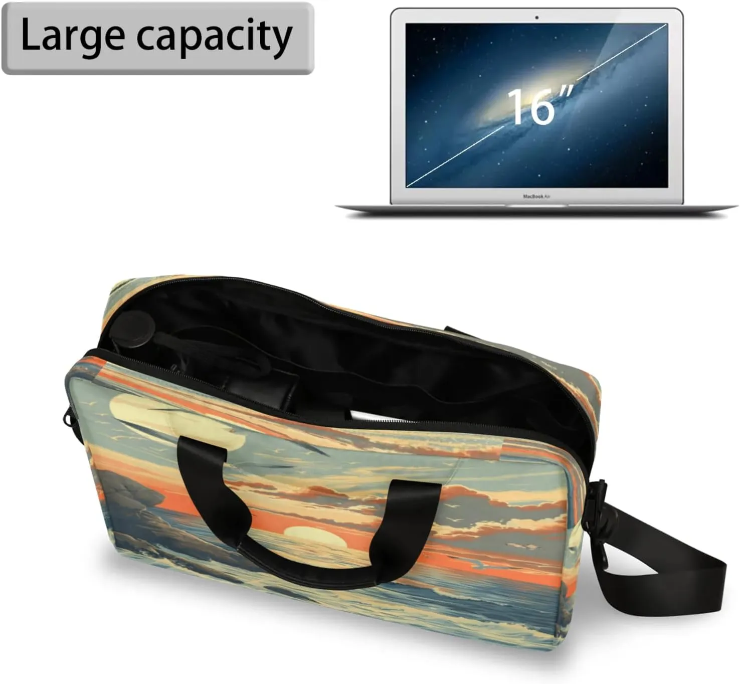 Laptop Shoulder Bag Compatible with Handle, Messenger Shoulder Case for Tablet, Laptop Carrying Case