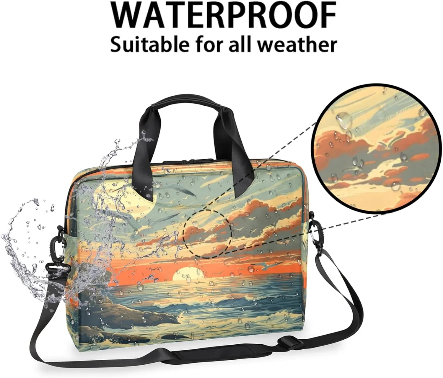Laptop Shoulder Bag Compatible with Handle, Messenger Shoulder Case for Tablet, Laptop Carrying Case