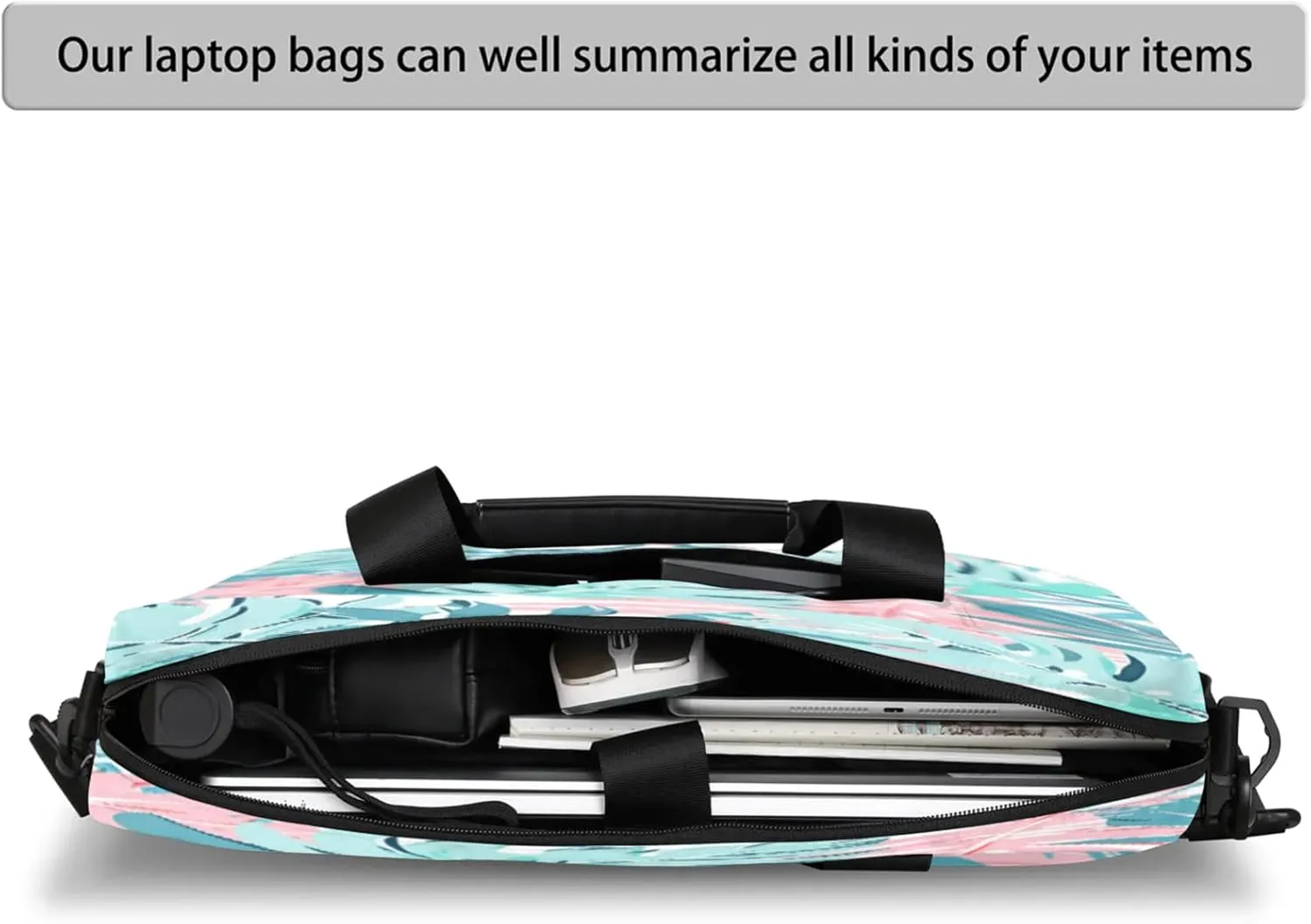 Laptop Shoulder Bag Compatible with Handle, Messenger Shoulder Case for Tablet, Laptop Carrying Case