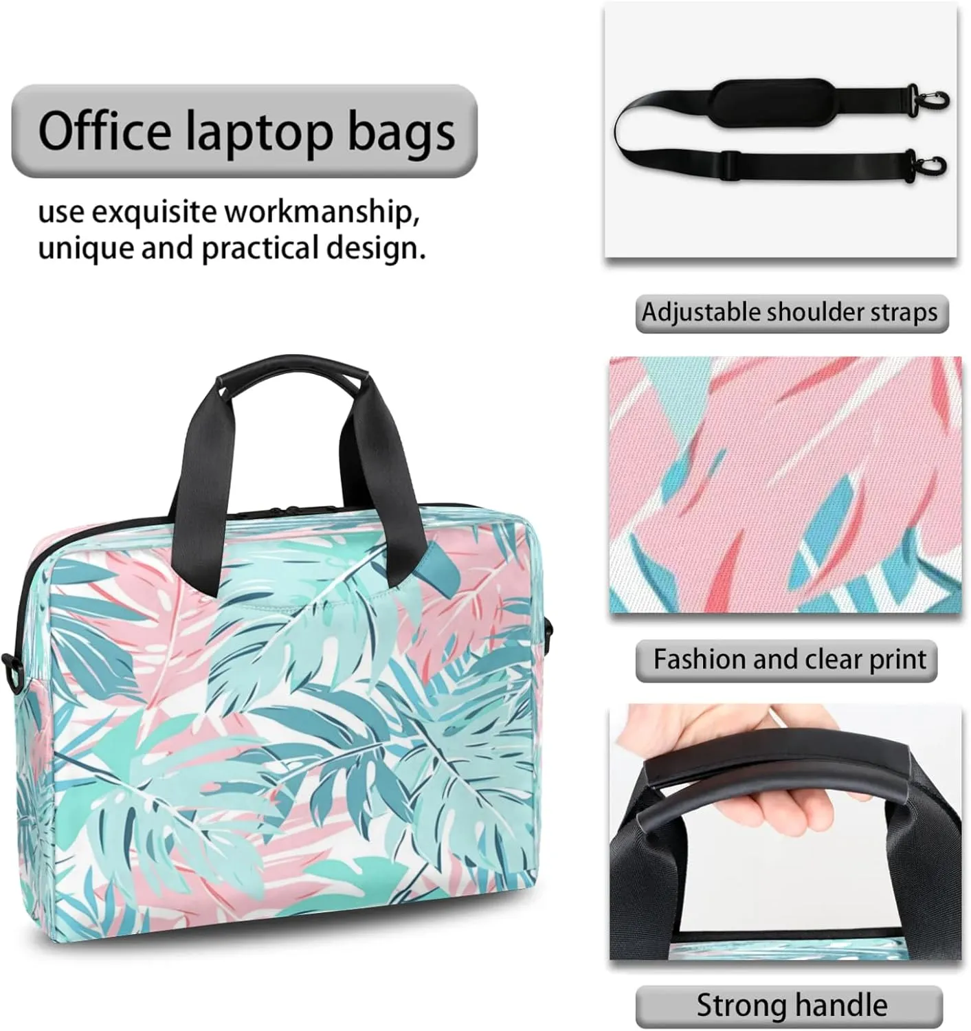 Laptop Shoulder Bag Compatible with Handle, Messenger Shoulder Case for Tablet, Laptop Carrying Case