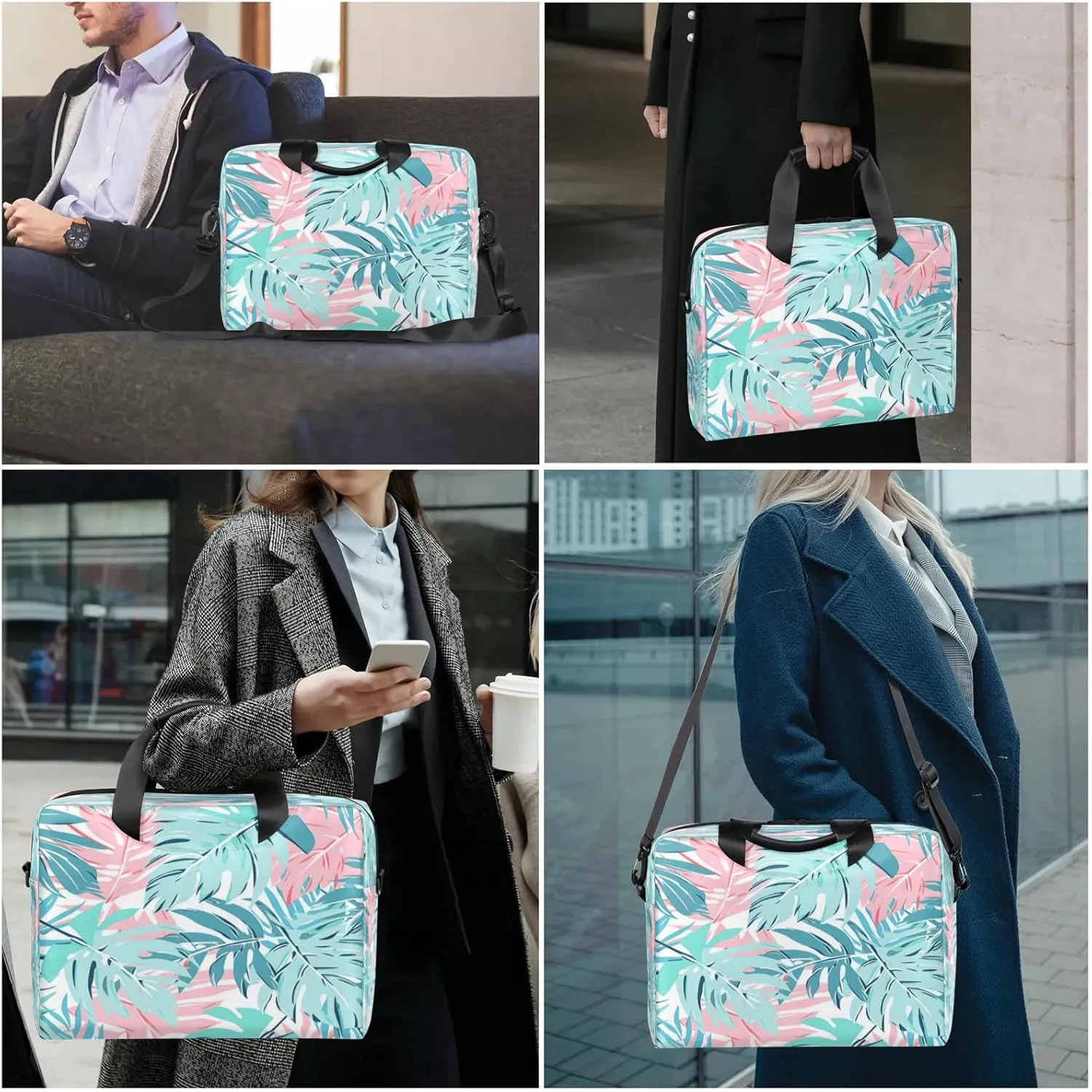 Laptop Shoulder Bag Compatible with Handle, Messenger Shoulder Case for Tablet, Laptop Carrying Case