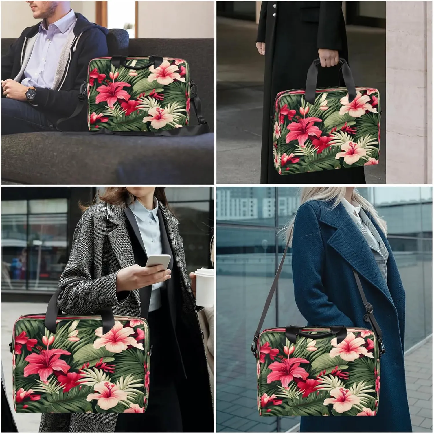 Laptop Shoulder Bag Compatible with Handle, Messenger Shoulder Case for Tablet, Laptop Carrying Case