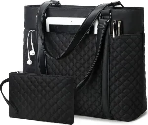 Laptop Tote Bag Womens Work Bags Purse Floral Teacher Handbag Shoulder Bag fit 15.6 in laptop