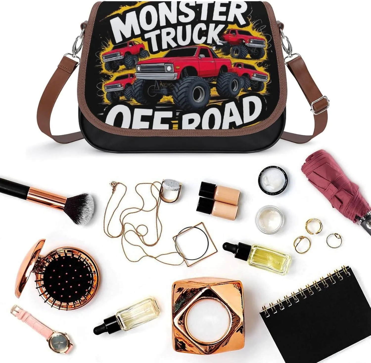Large Crossbody Bag Travel Fashion Shoulder Bag Waterproof Leather Purse