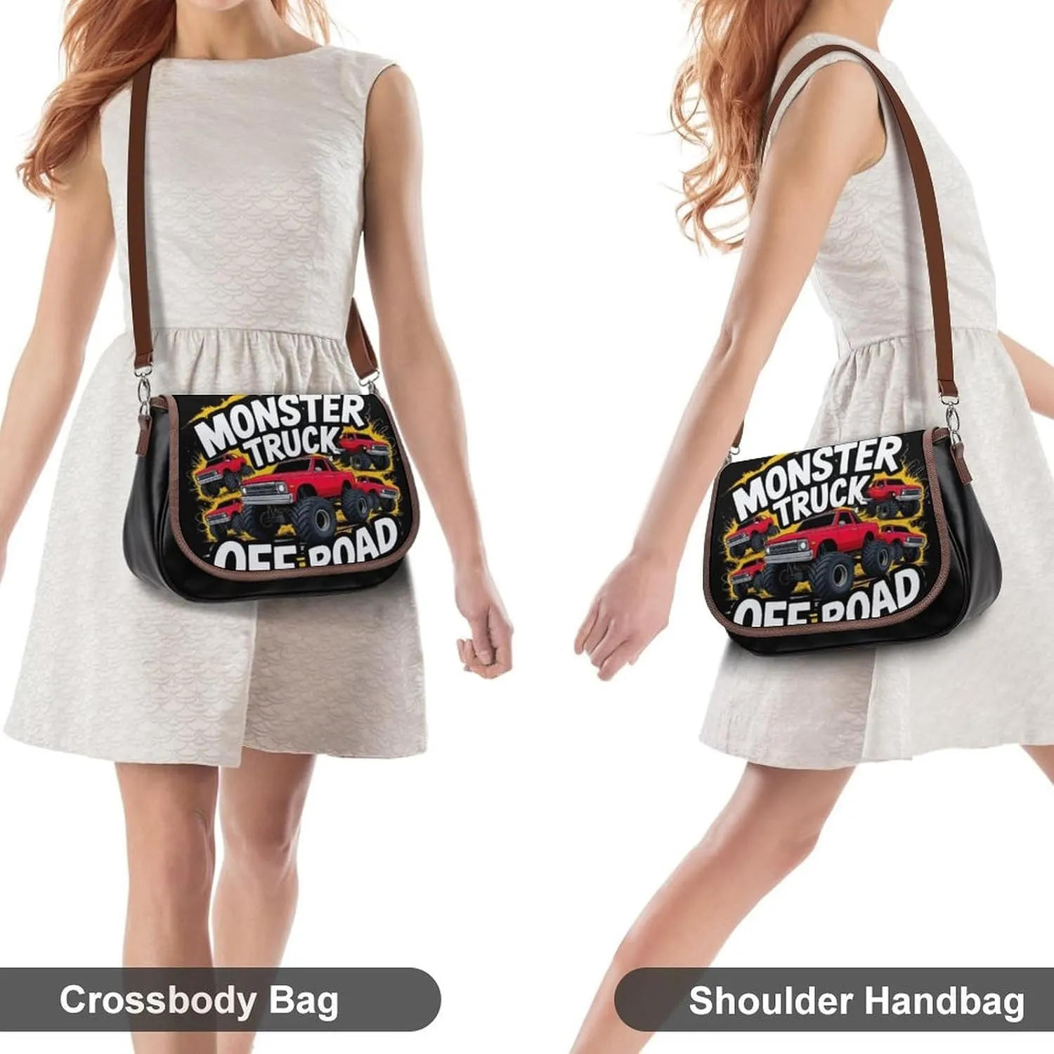 Large Crossbody Bag Travel Fashion Shoulder Bag Waterproof Leather Purse