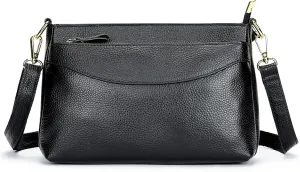 Leather Women's Crossbody Bag, Stylish Small Square Shoulder Bag with Adjustable Shoulder Strap for Everyday Use