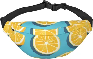 Lemon Wedges Men'S And Women'S Waist Pack, Crossbody Bag With Adjustable Belt For Running, Traveling, Sports, Hiking