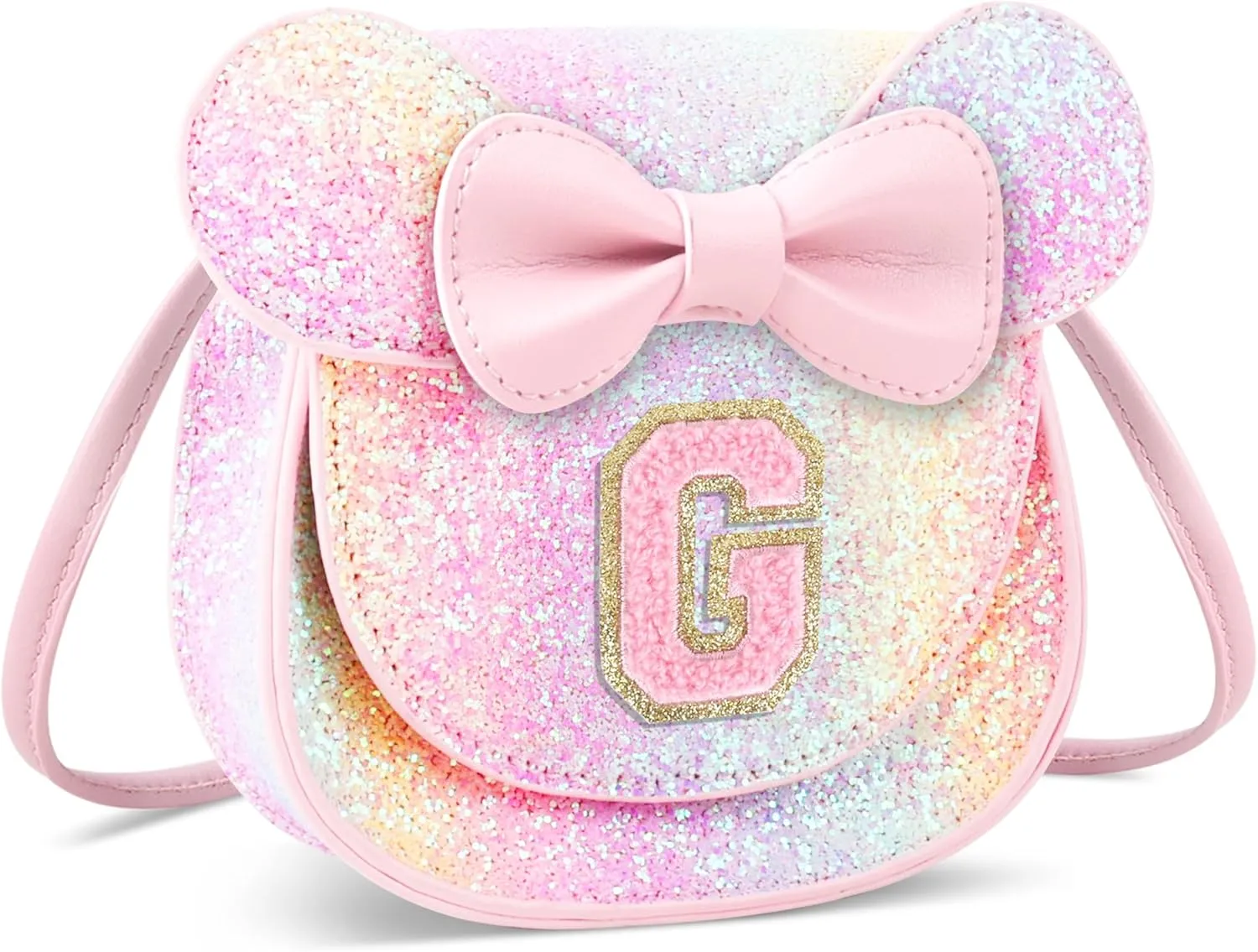 Little Girl Toddler Purse - Cute Mouse Ear Bow Crossbody Bag for 2-8 Year Olds - Birthday Gift