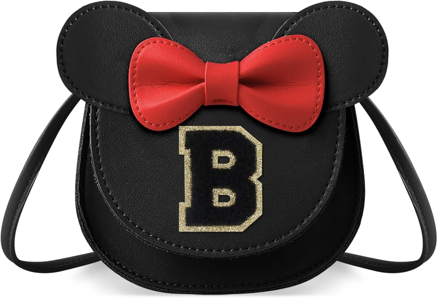 Little Girl Toddler Purse - Cute Mouse Ear Bow Crossbody Bag for 2-8 Year Olds - Birthday Gift