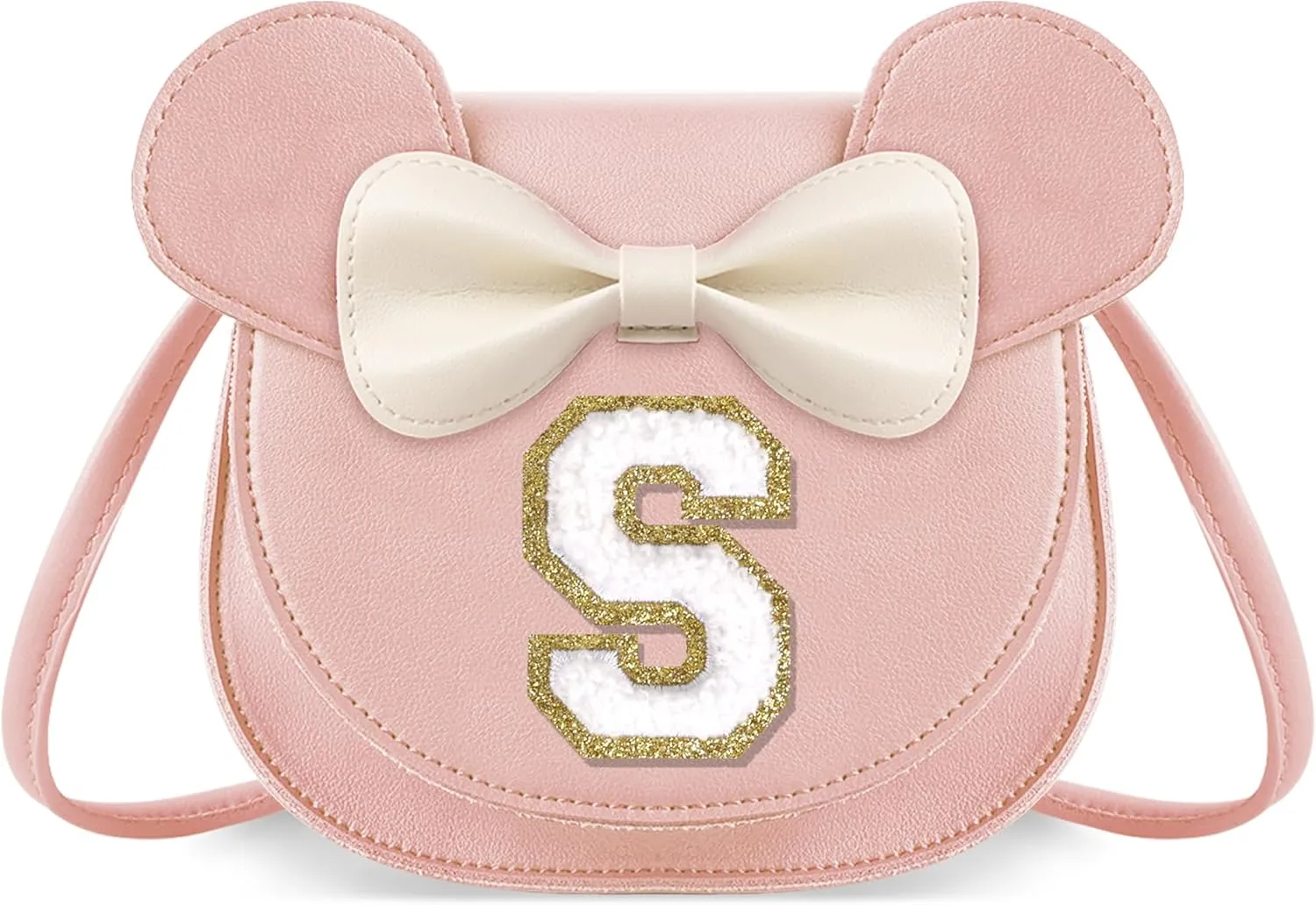 Little Girl Toddler Purse - Cute Mouse Ear Bow Crossbody Bag for 2-8 Year Olds - Birthday Gift