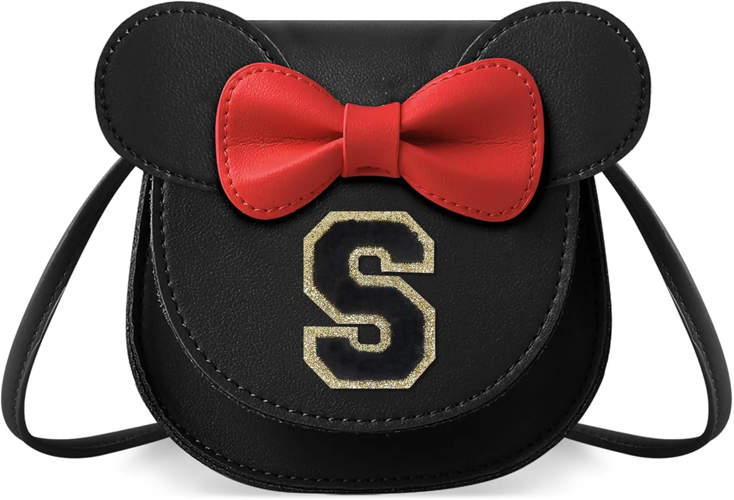 Little Girl Toddler Purse - Cute Mouse Ear Bow Crossbody Bag for 2-8 Year Olds - Birthday Gift