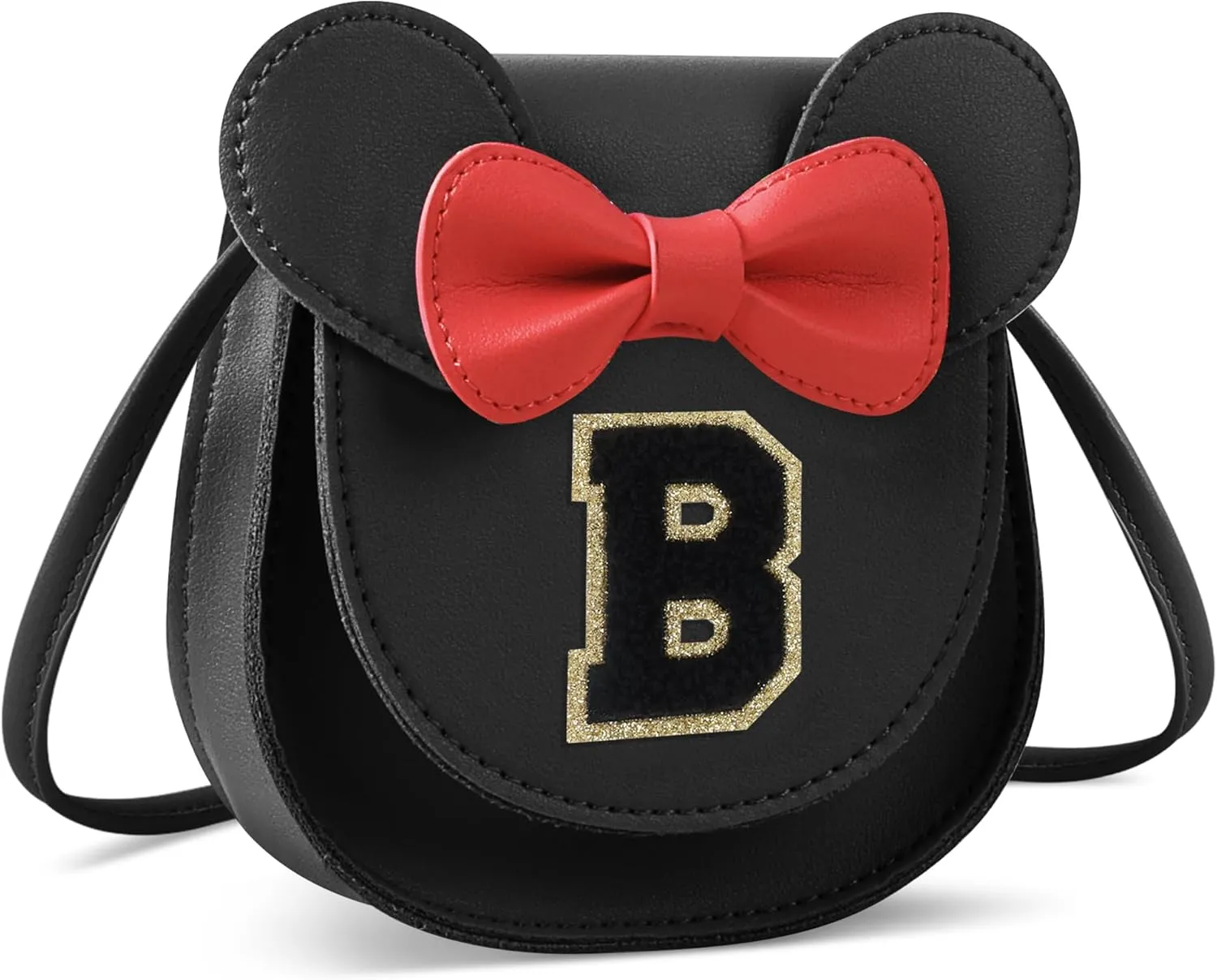 Little Girl Toddler Purse - Cute Mouse Ear Bow Crossbody Bag for 2-8 Year Olds - Birthday Gift