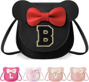 Little Girl Toddler Purse - Cute Mouse Ear Bow Crossbody Bag for 2-8 Year Olds - Birthday Gift