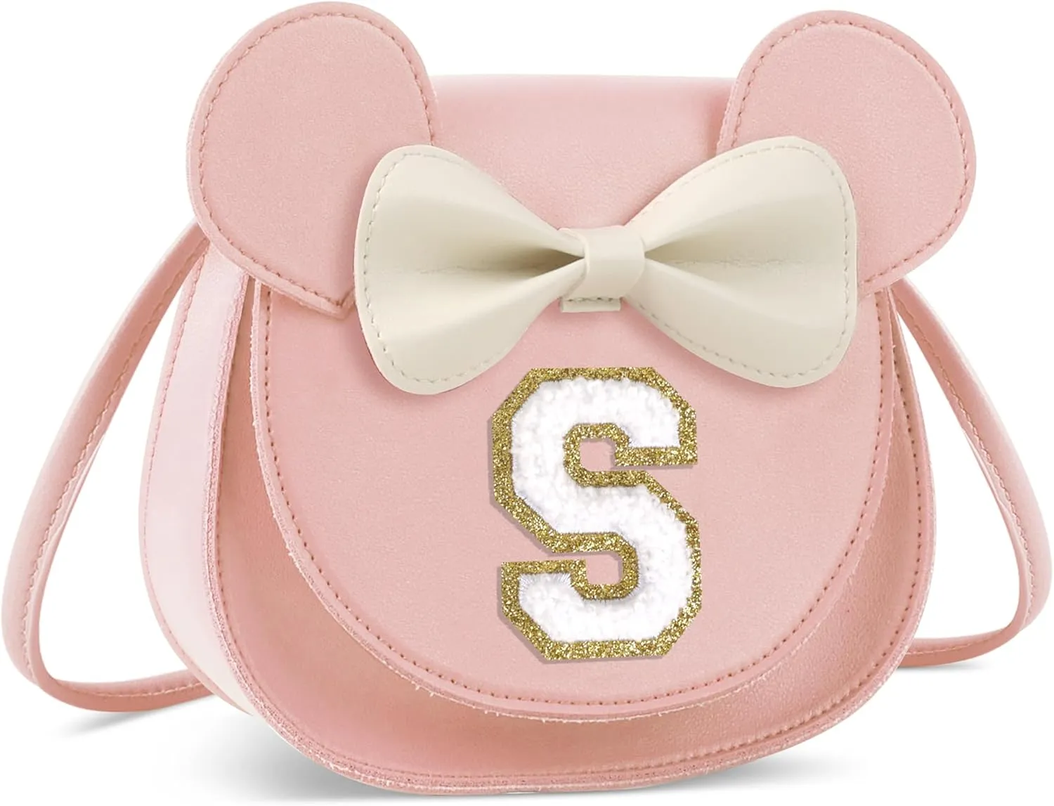 Little Girl Toddler Purse - Cute Mouse Ear Bow Crossbody Bag for 2-8 Year Olds - Birthday Gift
