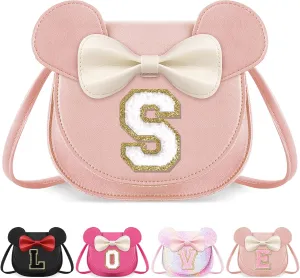 Little Girl Toddler Purse - Cute Mouse Ear Bow Crossbody Bag for 2-8 Year Olds - Birthday Gift