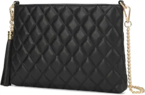 lola mae Women's Wristlet Handbags Simple Quilted Small Clutch Crossbody Bag