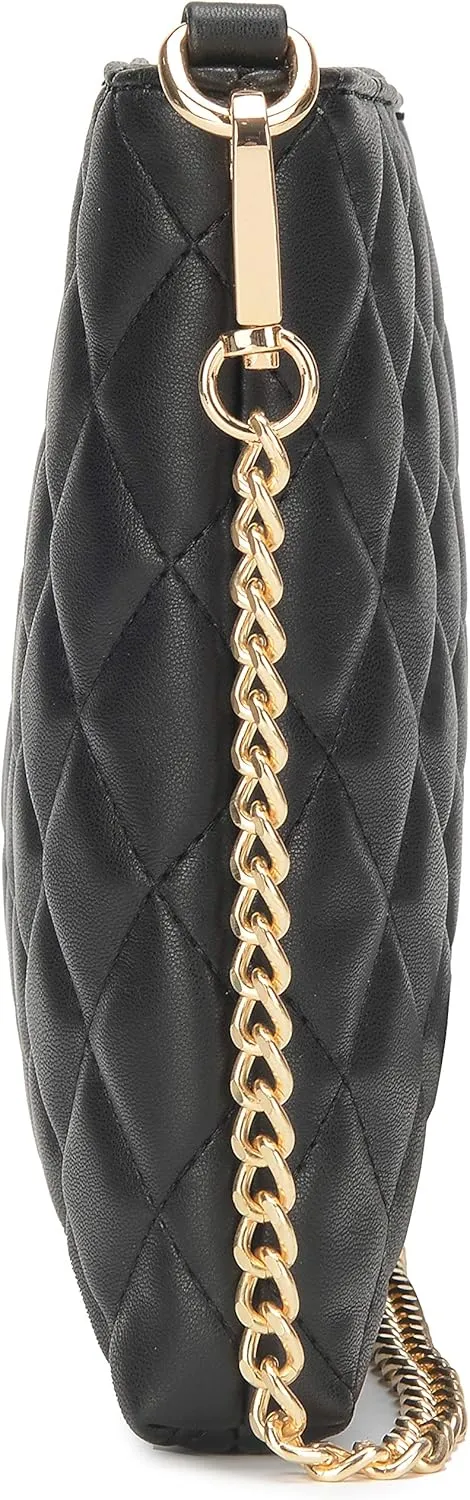 lola mae Women's Wristlet Handbags Simple Quilted Small Clutch Crossbody Bag